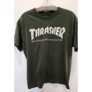 Thrasher Skateboard Magazine Skate Mag Logo T-Shirt - Forest Green - Medium